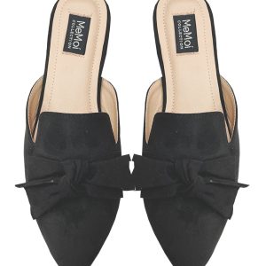 Women's Audrey Vegan Suede Pointed Toe Backless Slippers